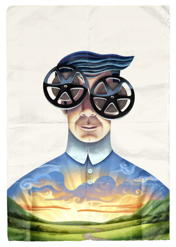 Colorida ilustración de estilo geometrico