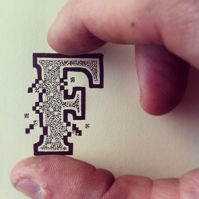 Efecto DE TIPOGRafía 3d con la letra F