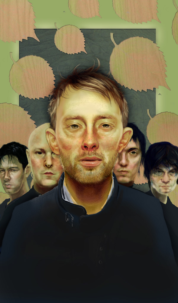 Ilustracion del grupo musical radiohead