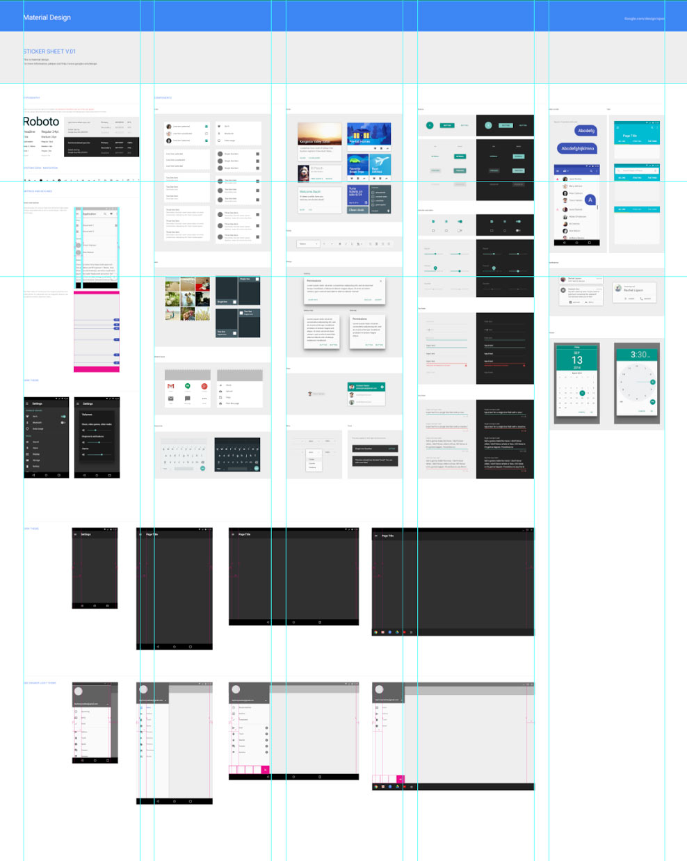 ejemplos de diseños y componentes que google nos regala