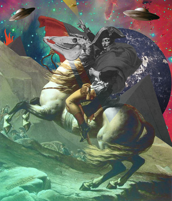 Collage digital de napoleon zombie David Fallow