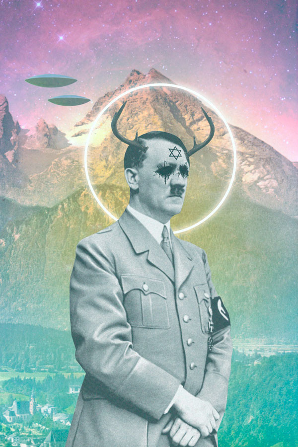 Collage digital con adolf hitler y cruz de david por David Fallow
