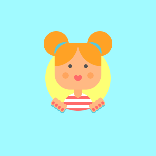 Gif animado de niña
