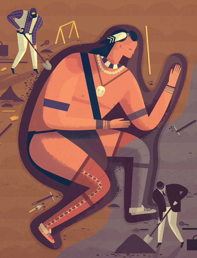 Dibujo de un indio por owen davey