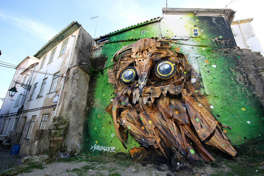 bordalo-street-art buho