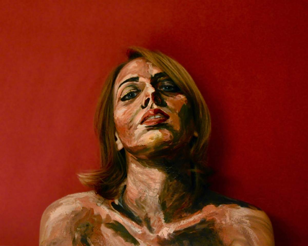 Pintura realistia con personas de verdad