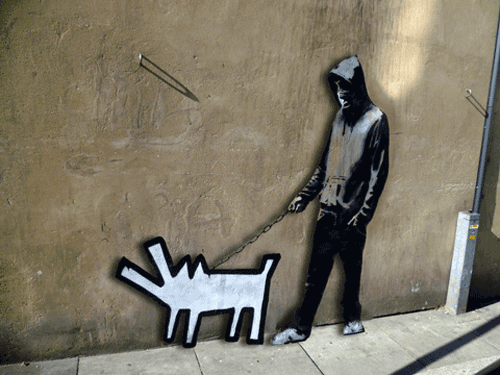Animated street art of banksy