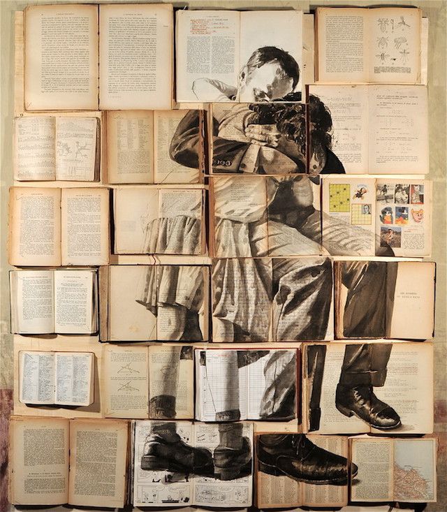 Pintura sobre libros