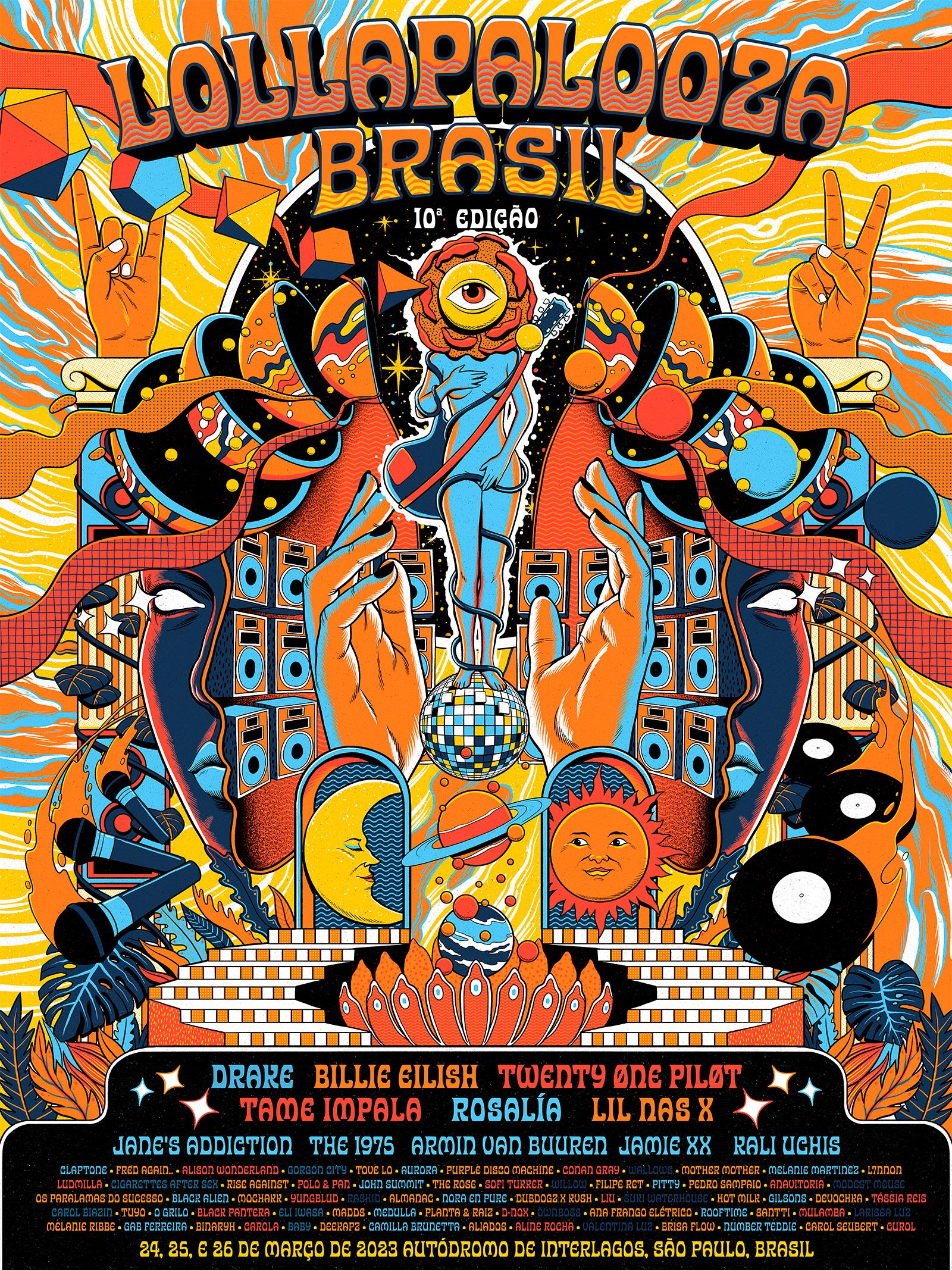 Cartel lollapalooza Brasil 2023