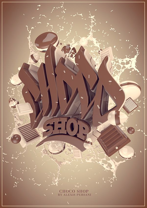 Ejemplo de Lettering en 3d