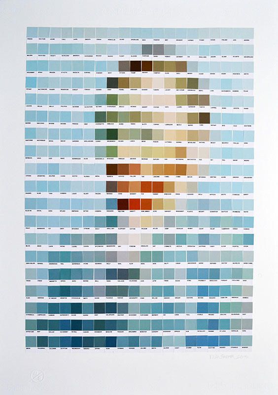 Vincent Van gogh recreado con colores pantone