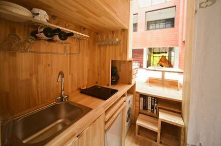 cocina de la casa más pequeña del mundo