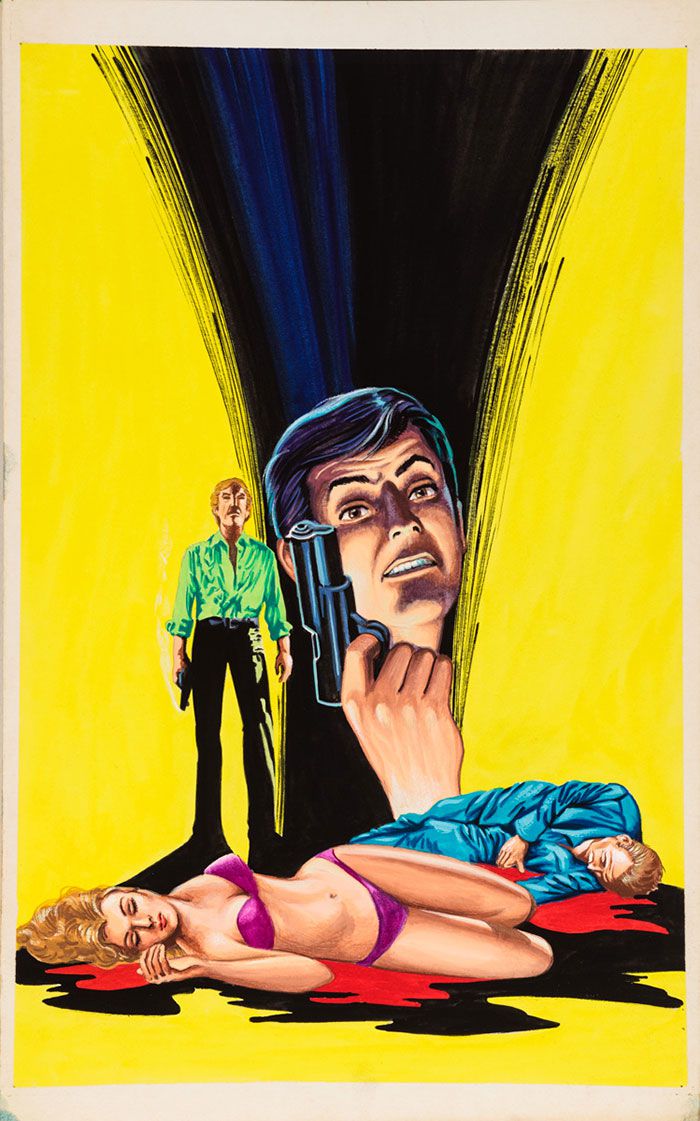 Imagen de terror de estilo pulp
