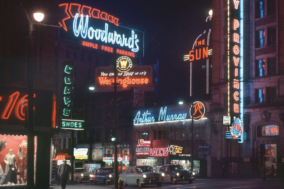 Luces de neon de locales por Fred Herzog