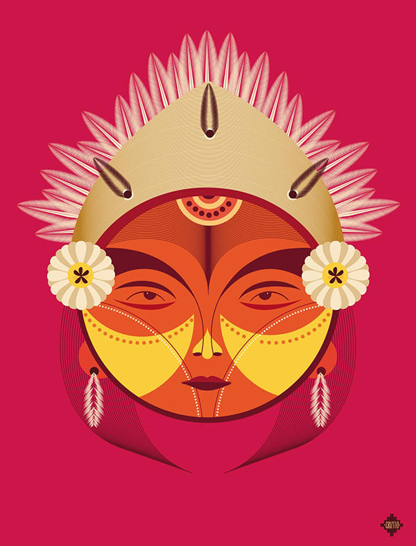 Dibujo de ancentros latinoamericano