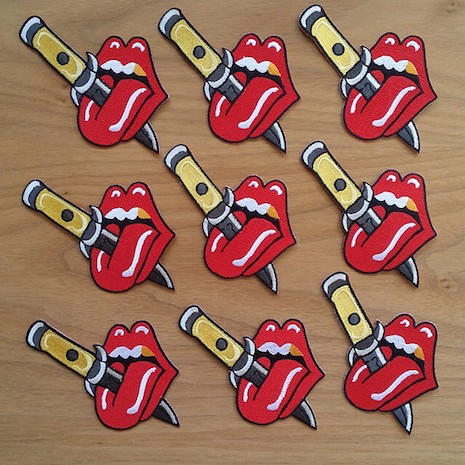parche de ropa de rolling stones