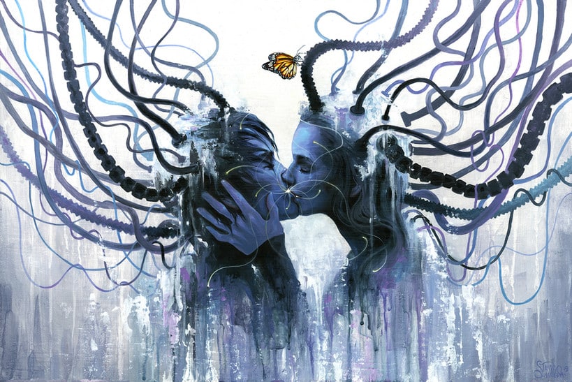 ilustracion de un beso