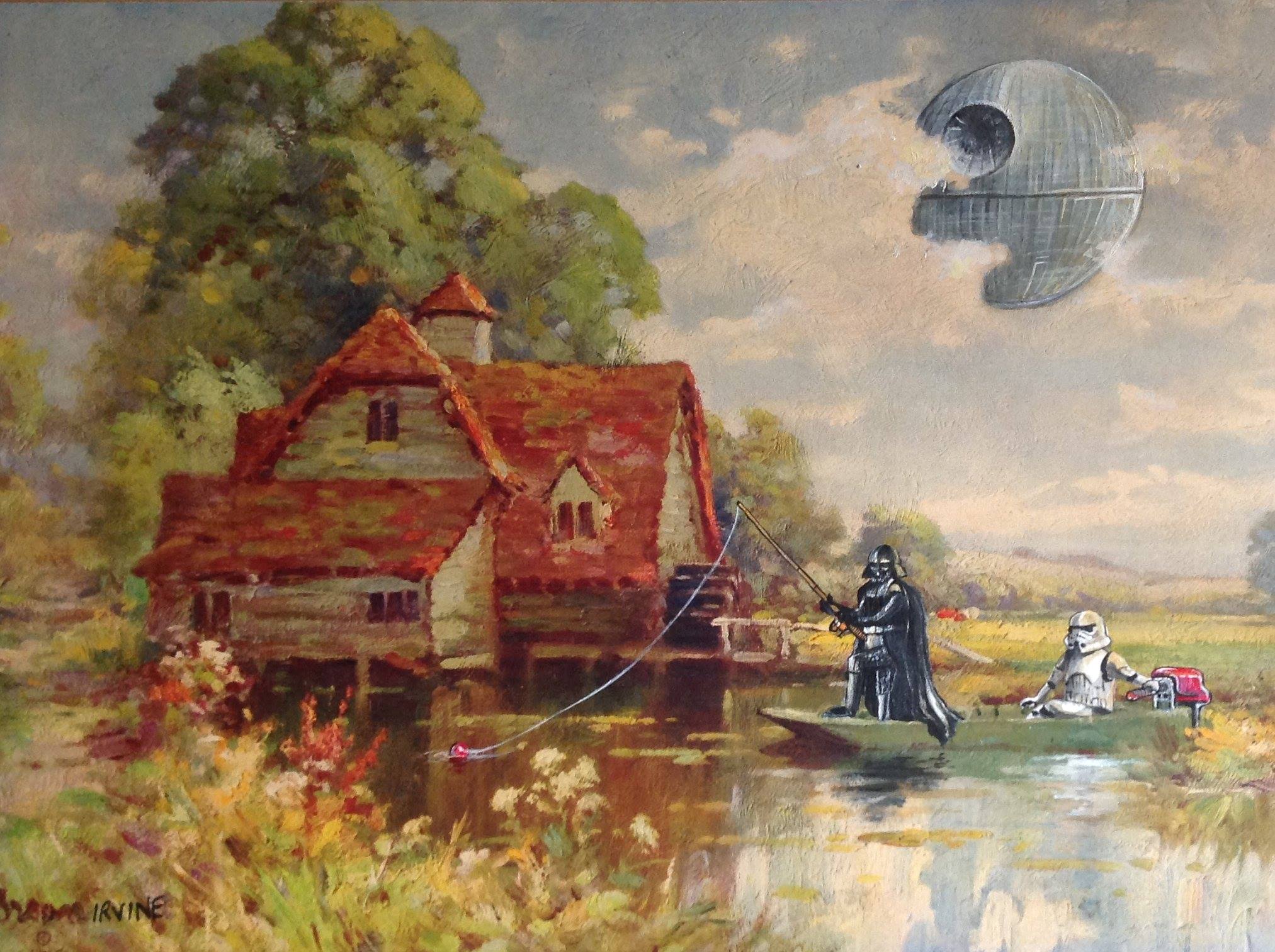 Cuadro con darth vader y un storm trooper