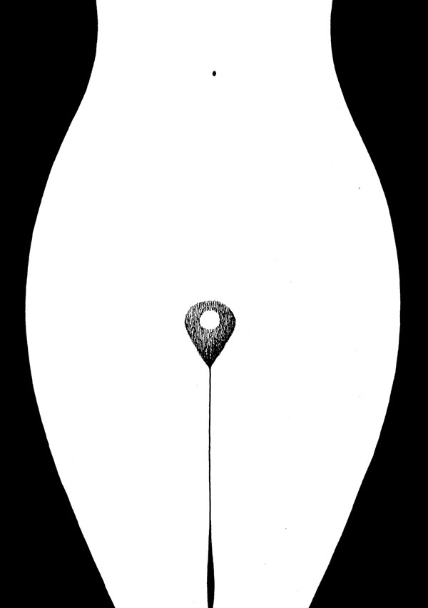 mrzyk moriceau dibujo en blanco y negro de cuerpo de mujer