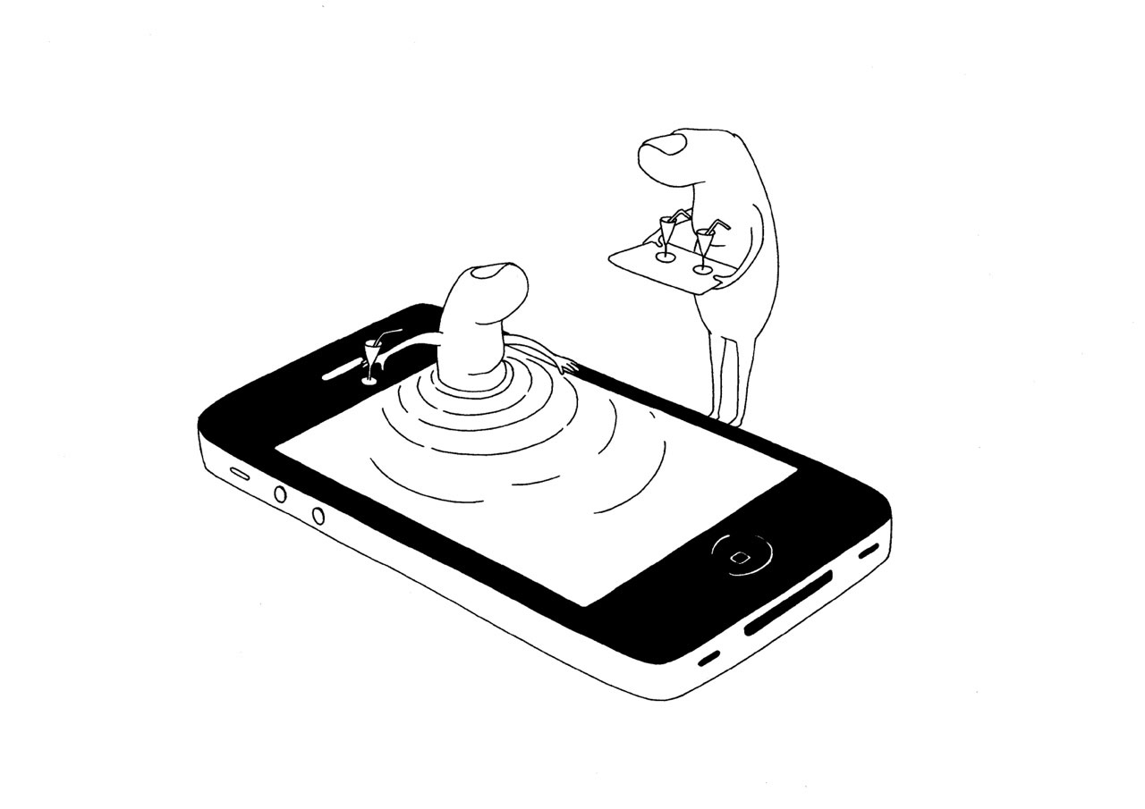 ilustración de humor sobre tecnologia