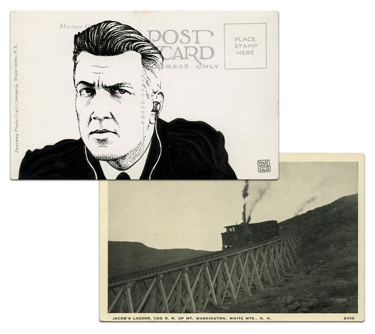 twin peaks post cards oldskull david lynch