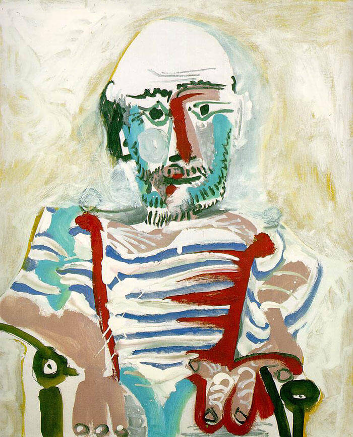 Retrato de pablo picasso a los 83 años