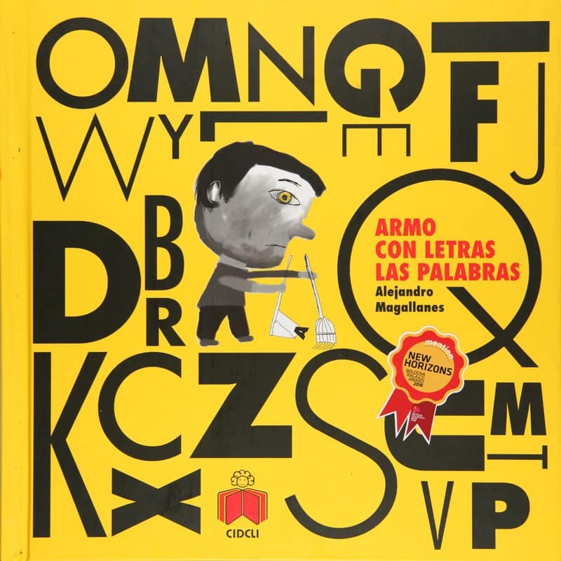 Cartel de armo con letras las palabras de alejandro magallanes