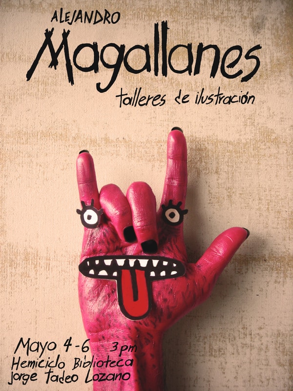 Cartel para el taller de ilustración de alejandro magallanes