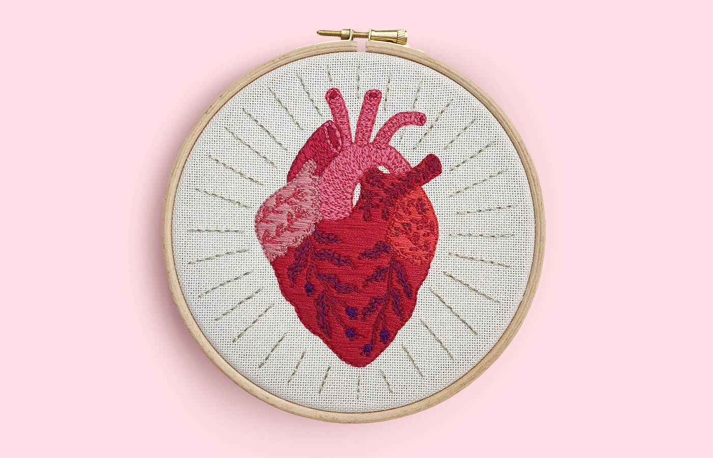 Corazon bordado