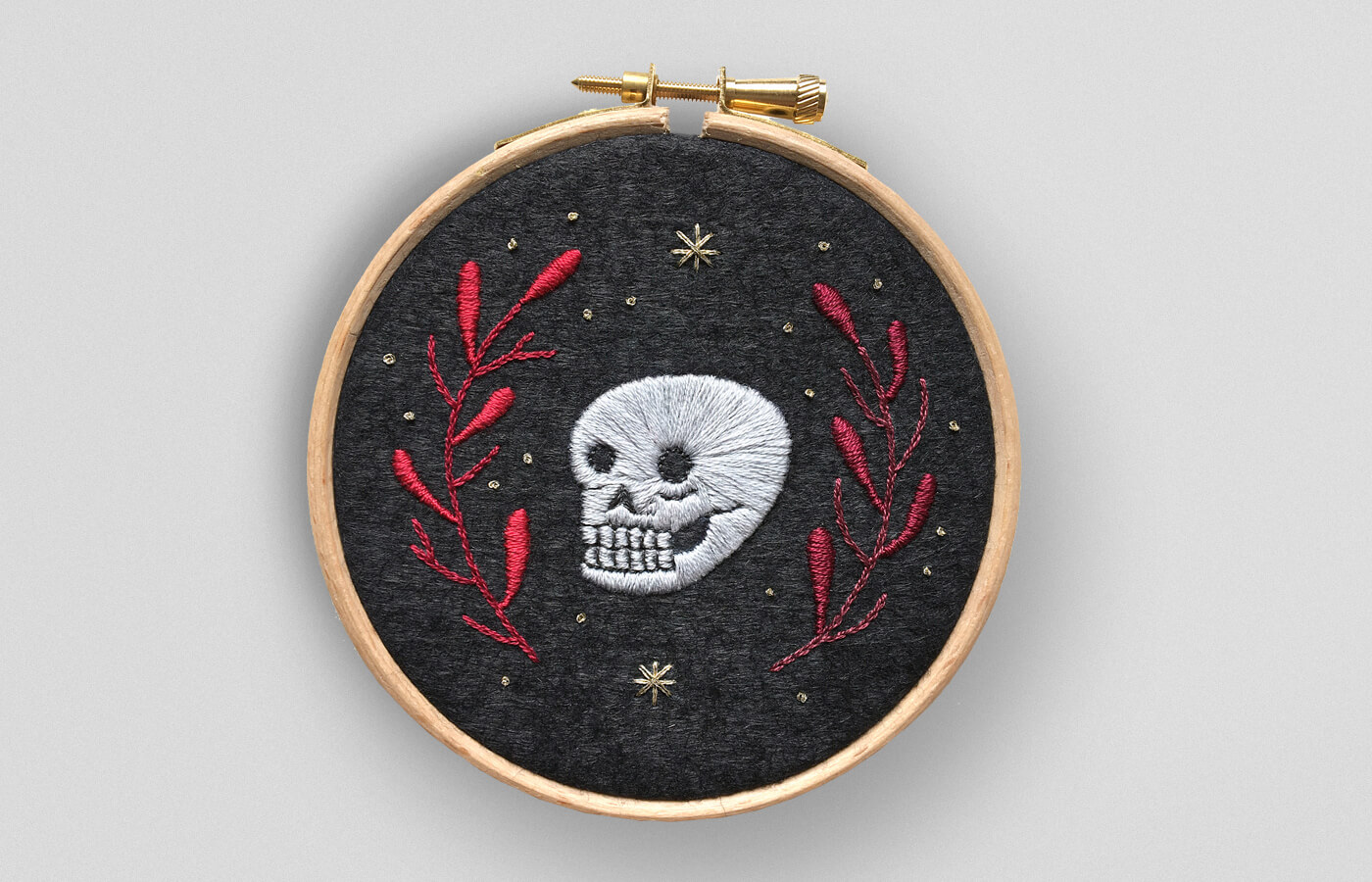 bordado de calavera