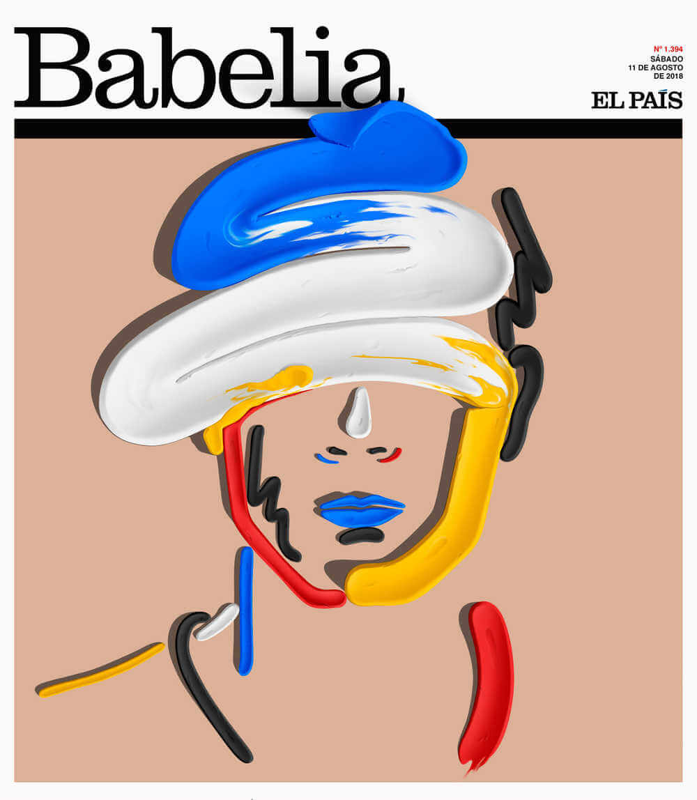 Portada de suplemento babelia de el pais diseñada con efecto plastilina