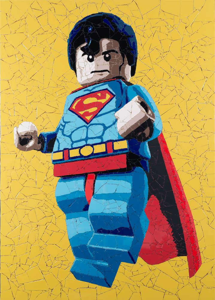 Mosaico de lego superman hecho por jason dussault