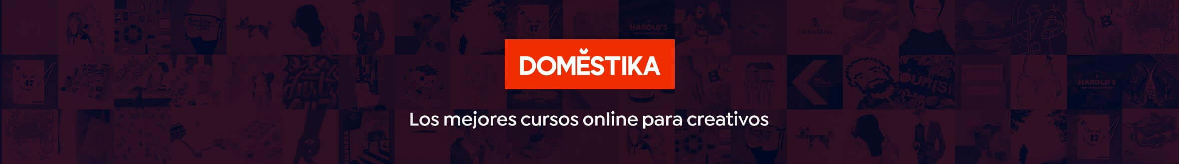 Banner cursos de diseño grágico y cursos de fotografía Domestika
