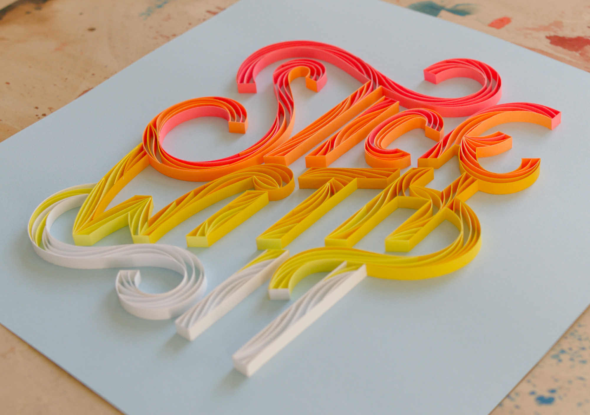 diseño en papel de lettering