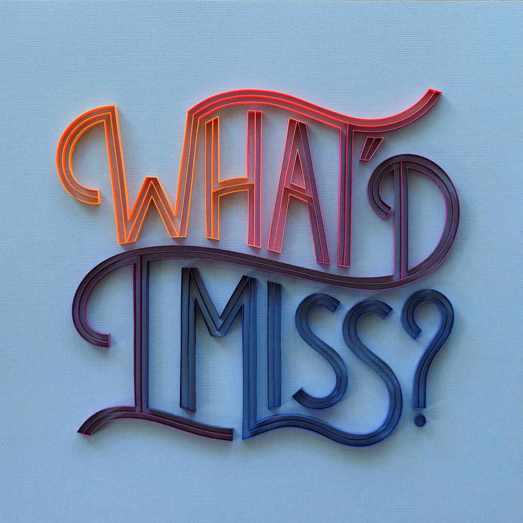 Alia Bright lettering what i miss
