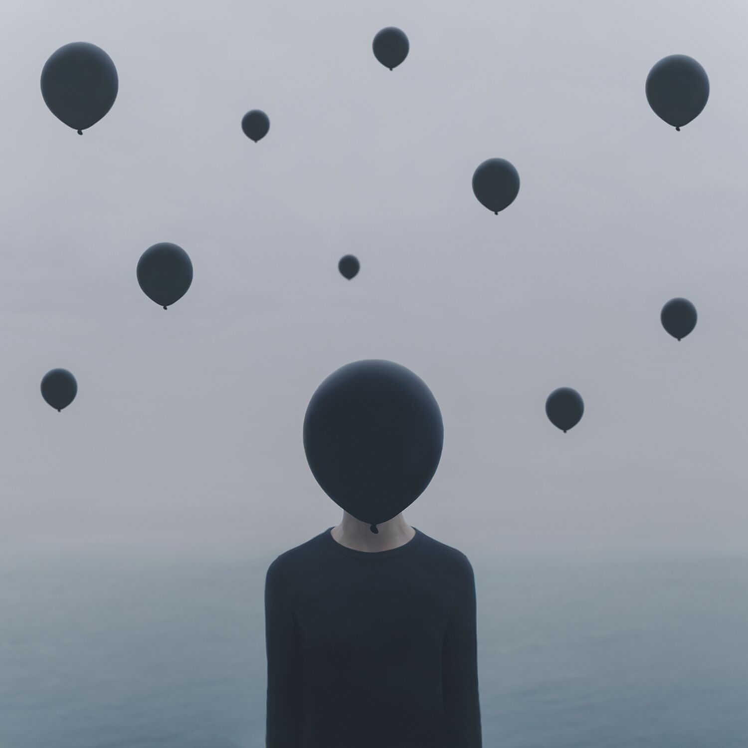Imagen de globos surrealista