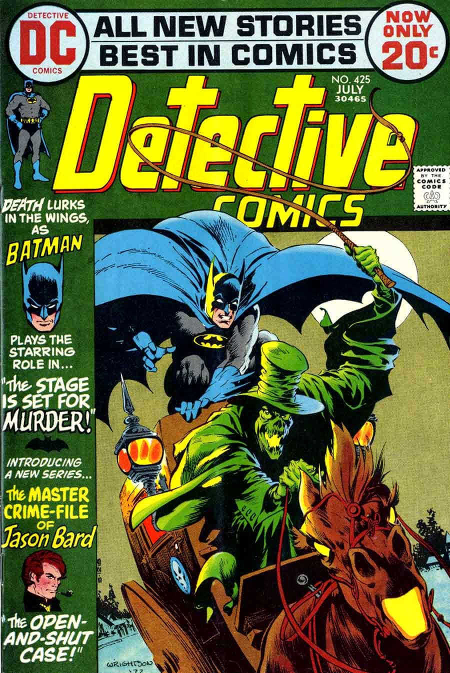 Portada de detective comics 425 por bernie wrightson