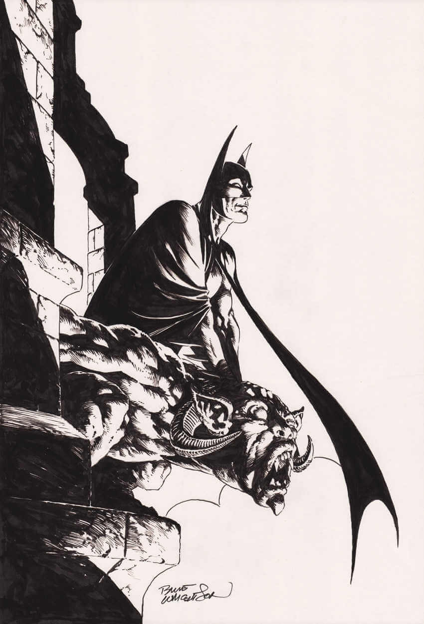 dibujo de batman hecho por Bernie Wrightson