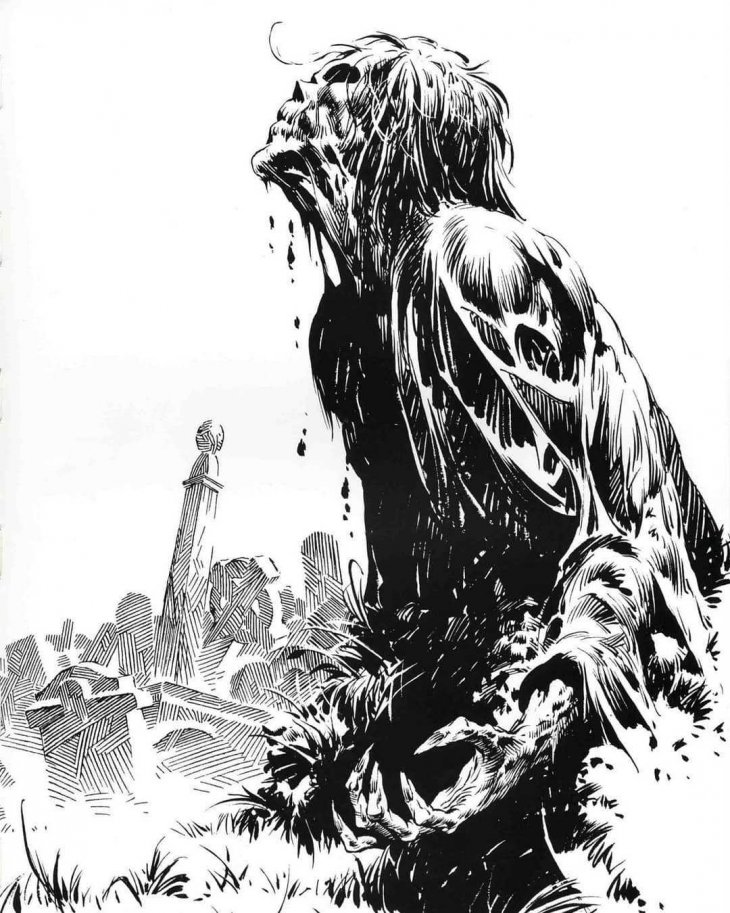 Ilustracion zombie de Bernie Wrightson