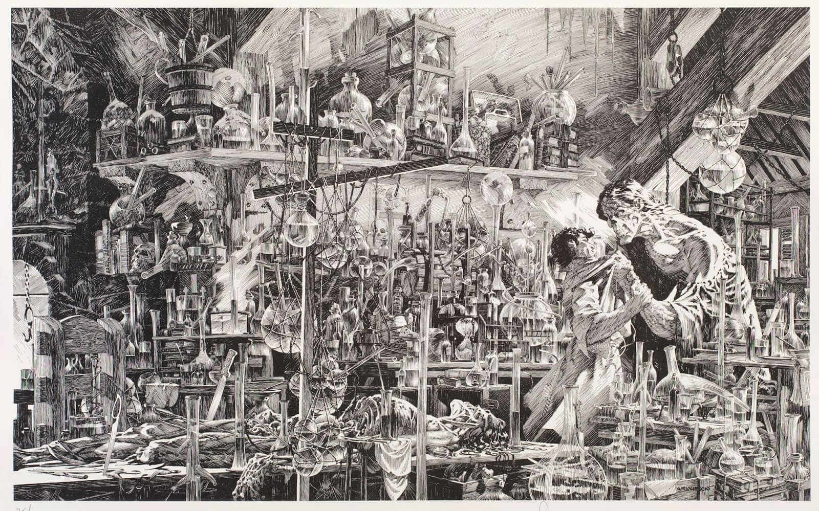 La mejor ilustración de Bernie Wrightson para el comic frankstein