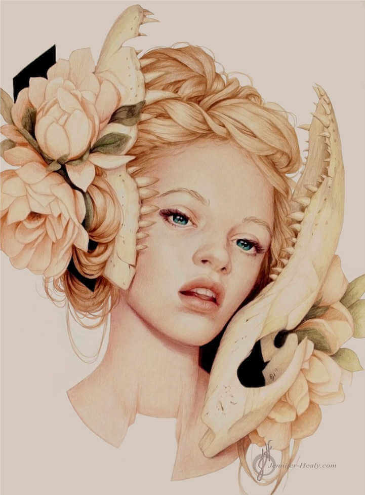 Dibujo a lapiz de chica
