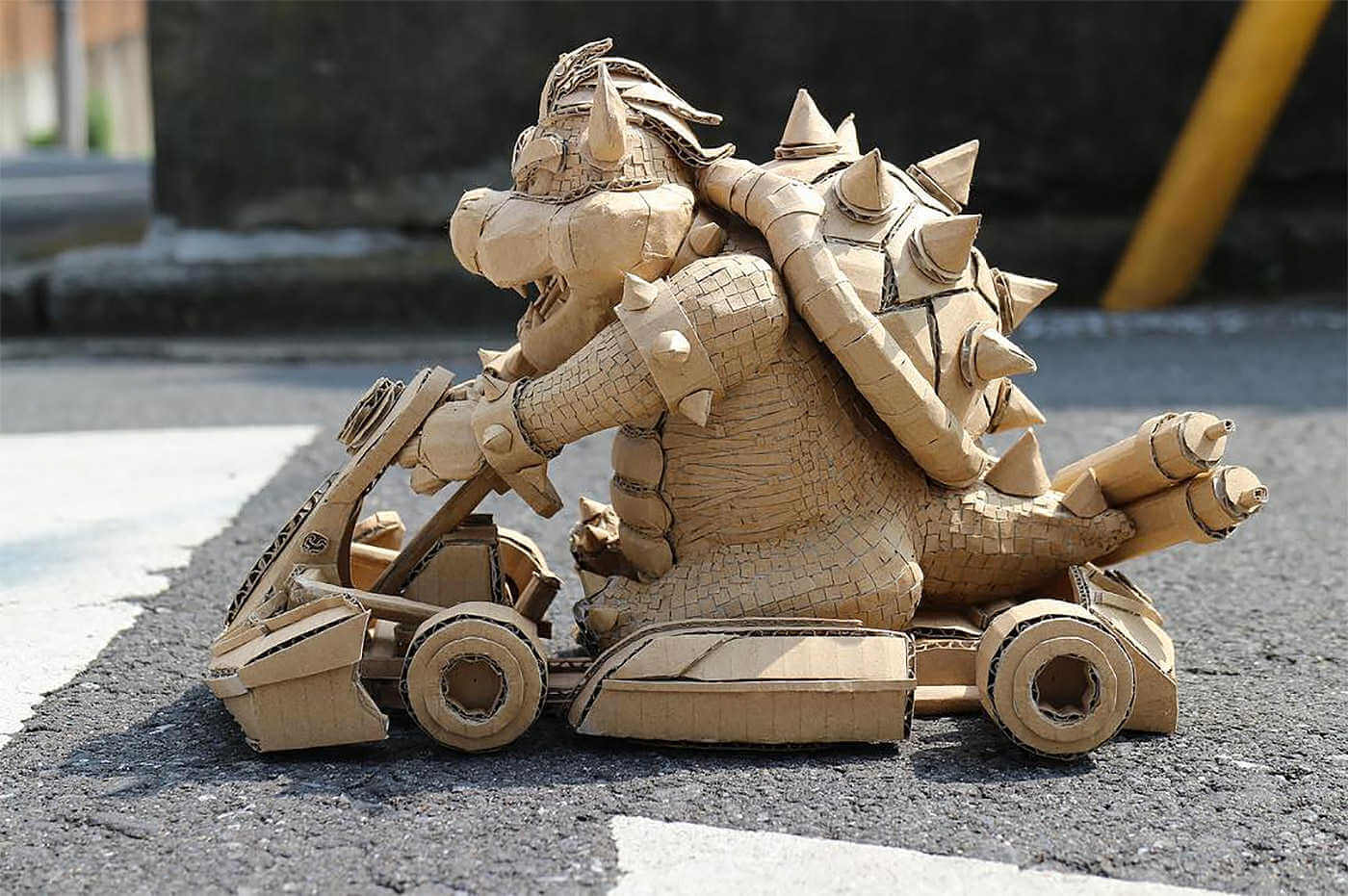 browser en mario kart hecho en carton