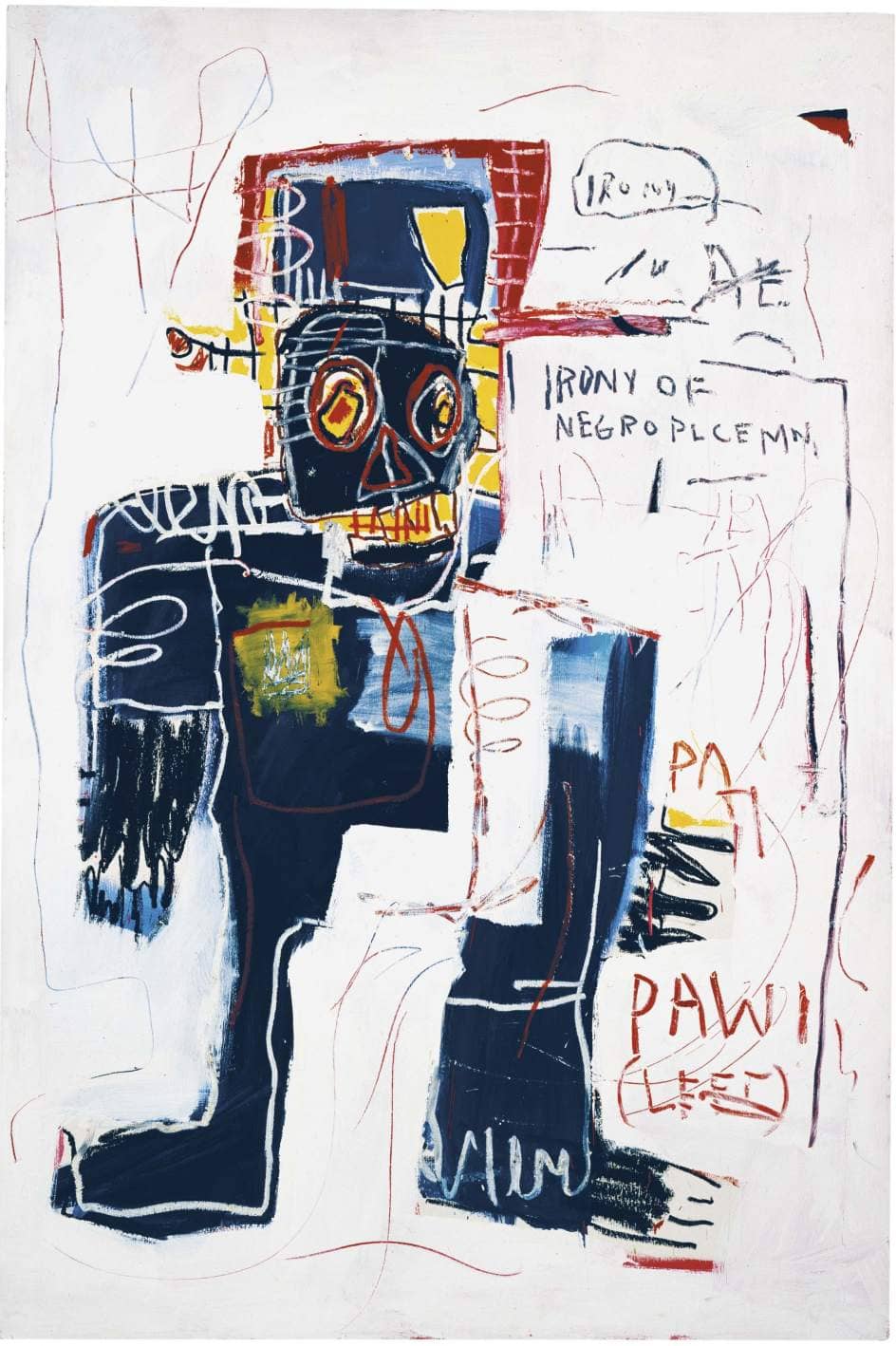 Cuadro policia negro de basquiat