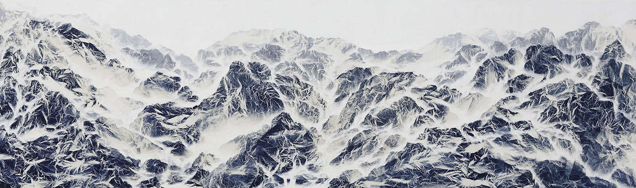 Cyano Collage PAISAJE MONTAÑOSOS AZUL
