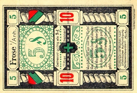 Billete divisible moneda de emergencia Alemania