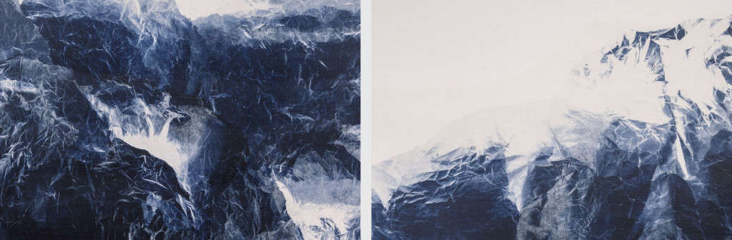 MONTAÑAS AZULES CYANO COLLAGE