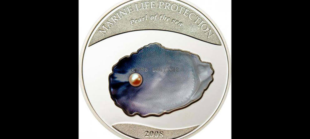 Moneda con perla Palaus