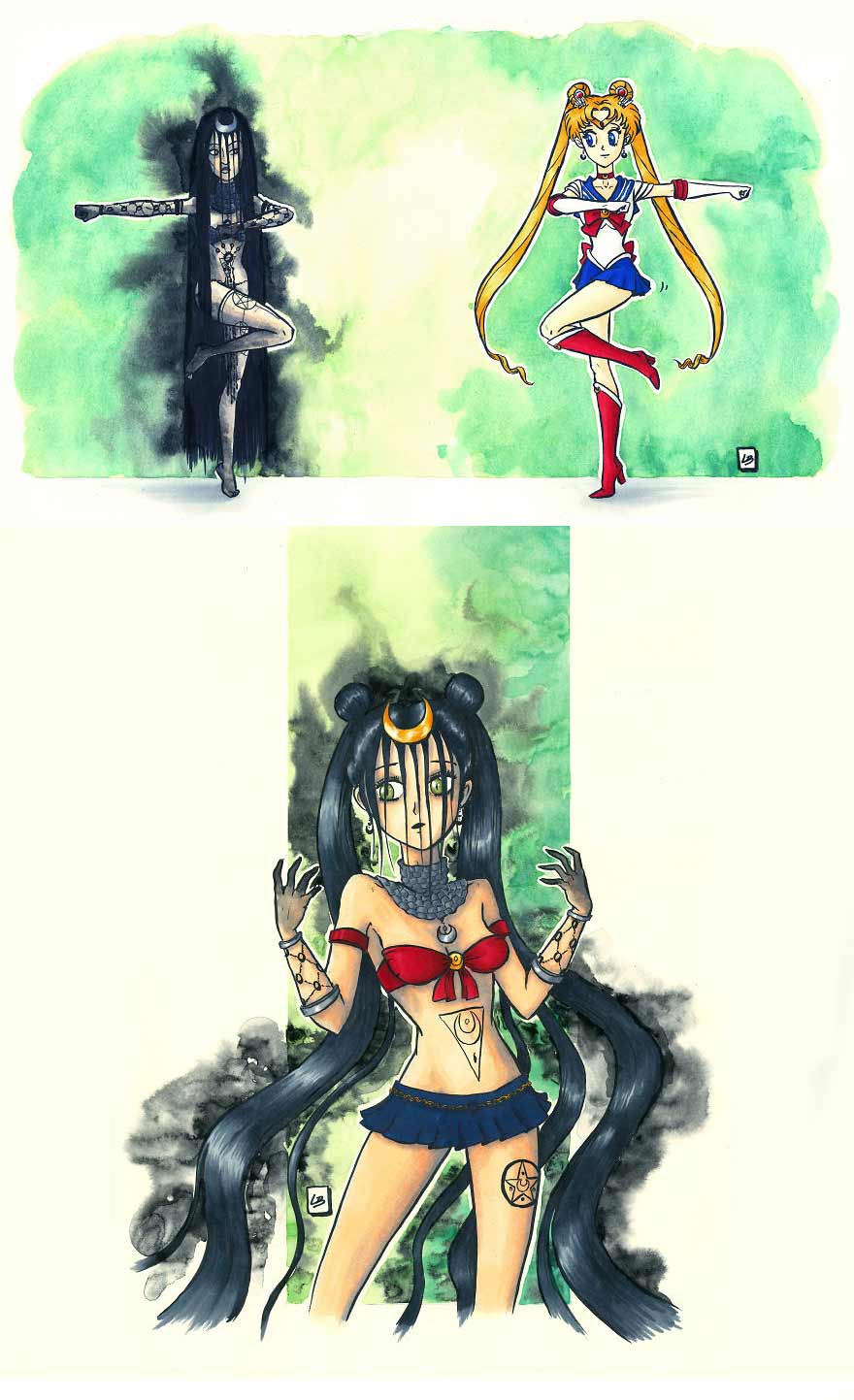 personajes fusionados cartoon