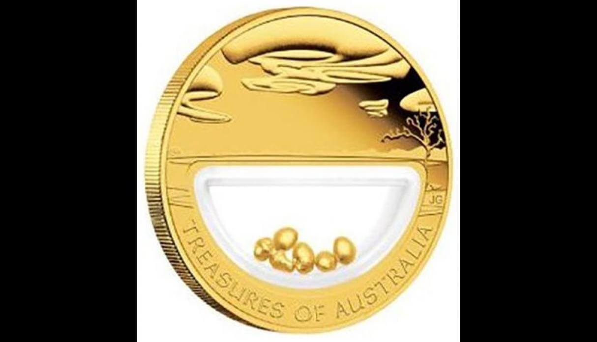 moneda con minerales australia