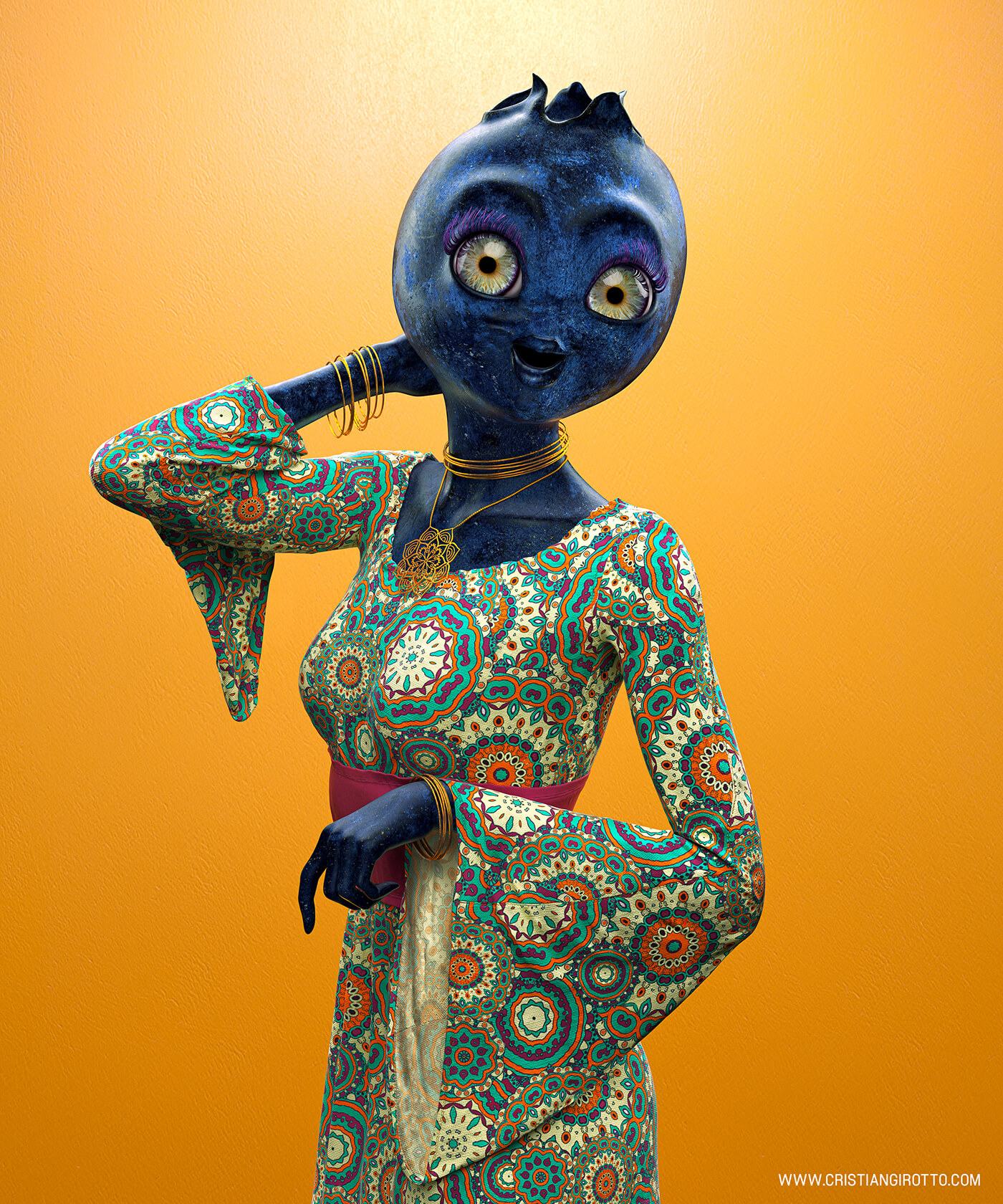 blueberry woman